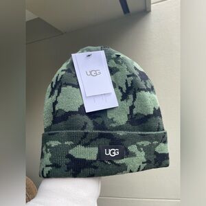 UGG Camo Knit Beanie in Green and Black